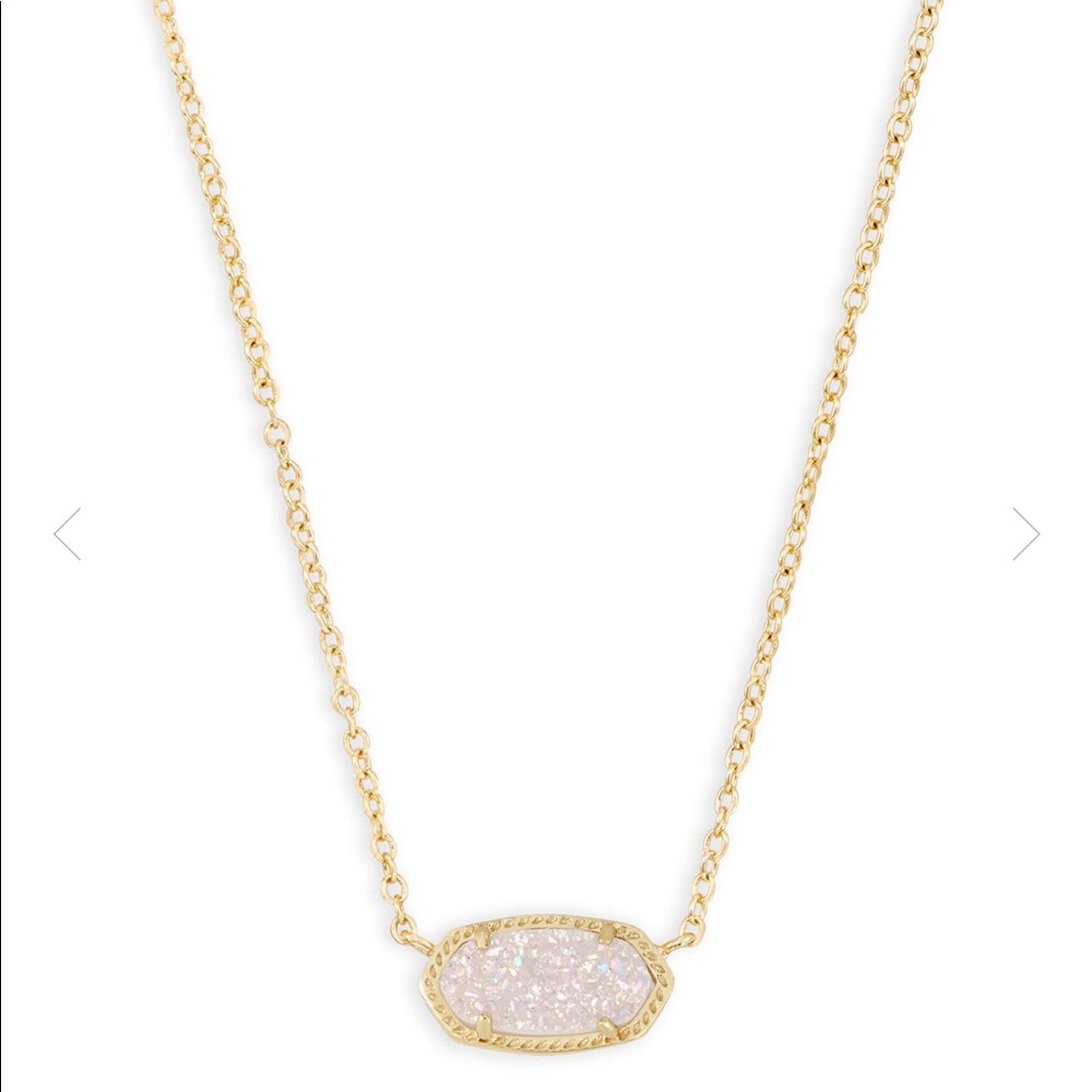 Kendra Scott Elisa Gold Necklace Iridescent Drusy
